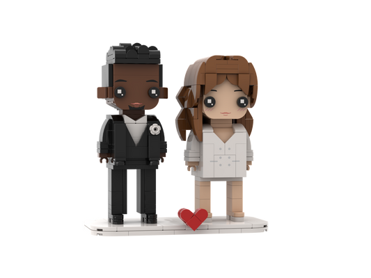 Painted - 2 Personalized Figures with Stand